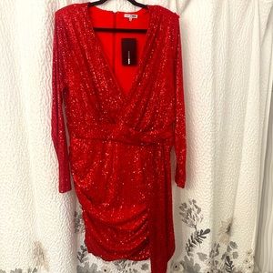 Red Hot Sequin Party Dress